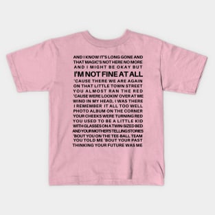 all too well (black font) Kids T-Shirt